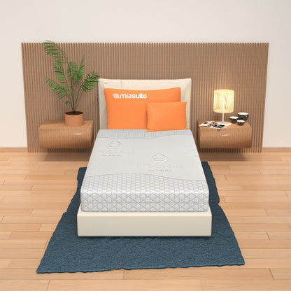 Matratze aus Memory Schaum, 21 cm hoch – Abnehmbarer Bezug, 4 Schichten | Bora
