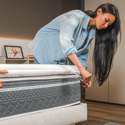 Topper Memory Schaum - Höhe 5 cm, mit differenzierter Unterstützung, abnehmbar | One H5