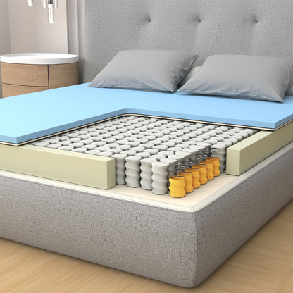 Taschenfederkern- und Memoryschaummatratze, 25 cm hoch – Abnehmbarer Bezug | Vitalize